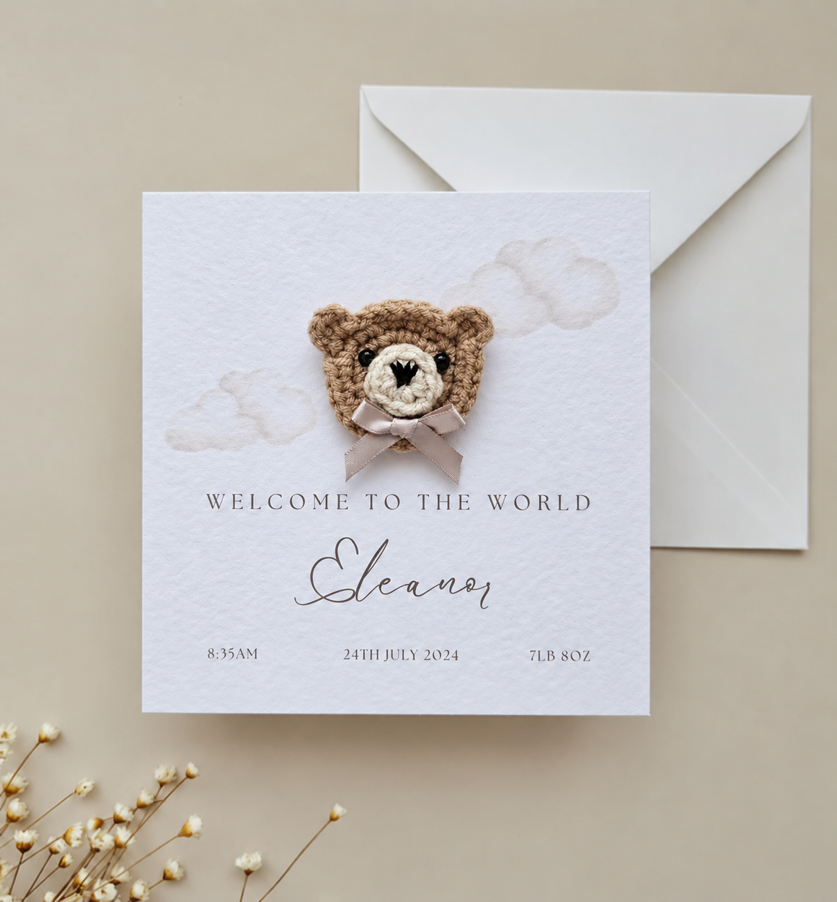 Eleanor’s Neutral Newborn Announcement